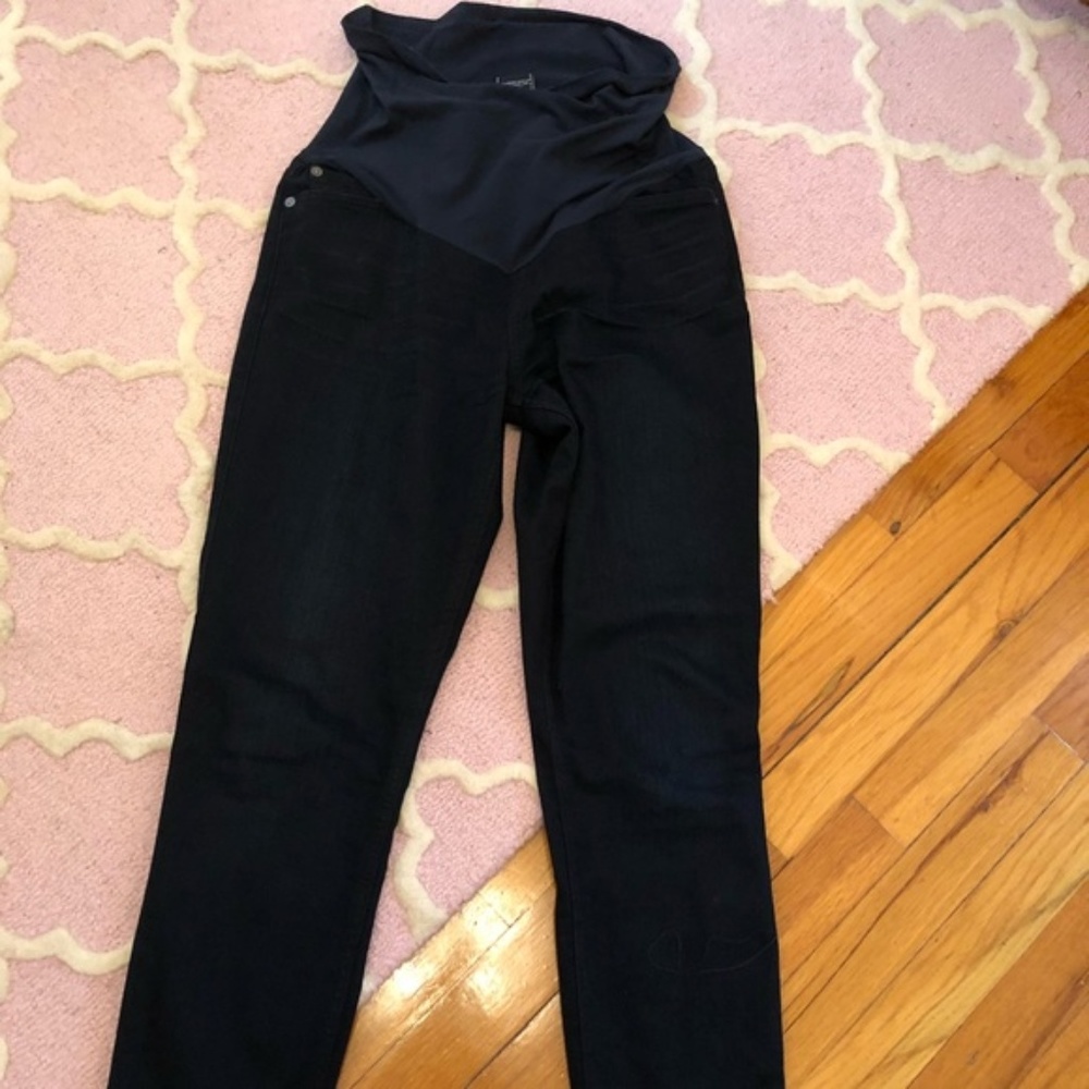 7 for all mankind maternity dark denim jeans